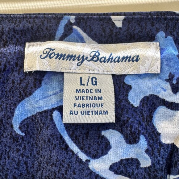 Tommy Bahama Underwater Garden Maxi Dress "Tropical Island Navy" Jersey Blue - Picture 3 of 5